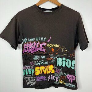 Zara Kids Boys 11-12 Short Sleeve Graphic Street Style T Shirt Top Oversized